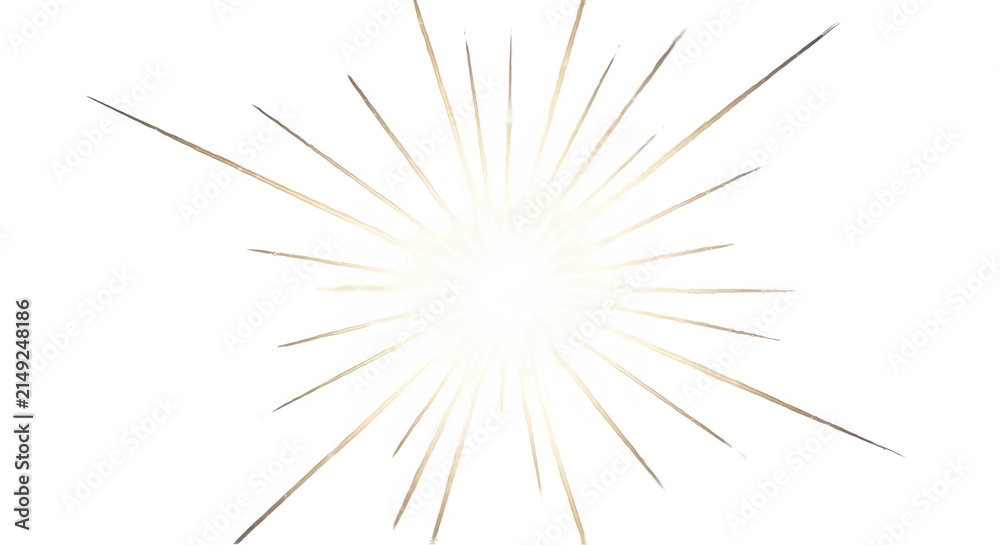 Obraz premium A bright yellow and orange starburst on a white background isolated on transparent background
