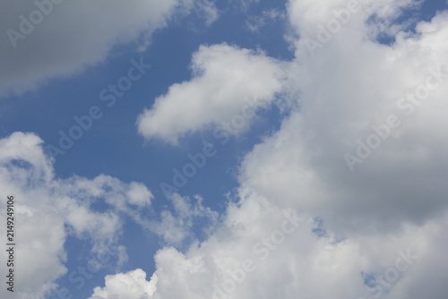 Photography It is a blue sky with fluffy clouds.
