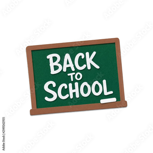 Bild auf Leinwand Back to school chalkboard icon, green chalkboard with chalk, educational classro