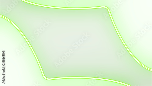 Bild auf Leinwand 8K Glassmorphism bright glowing green neon light frame overlay on transparent ba