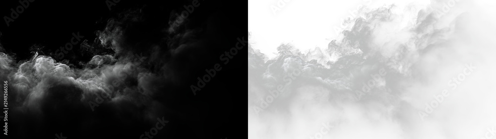 Naklejka premium Clouds move across the sky, creating a misty appearance on a transparent background, PNG with a light overlay