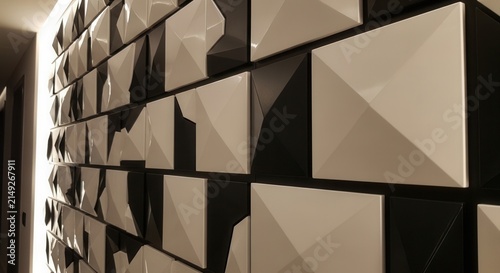 Striking Geometric Facade Design Creates Dynamic Modern Wall Art