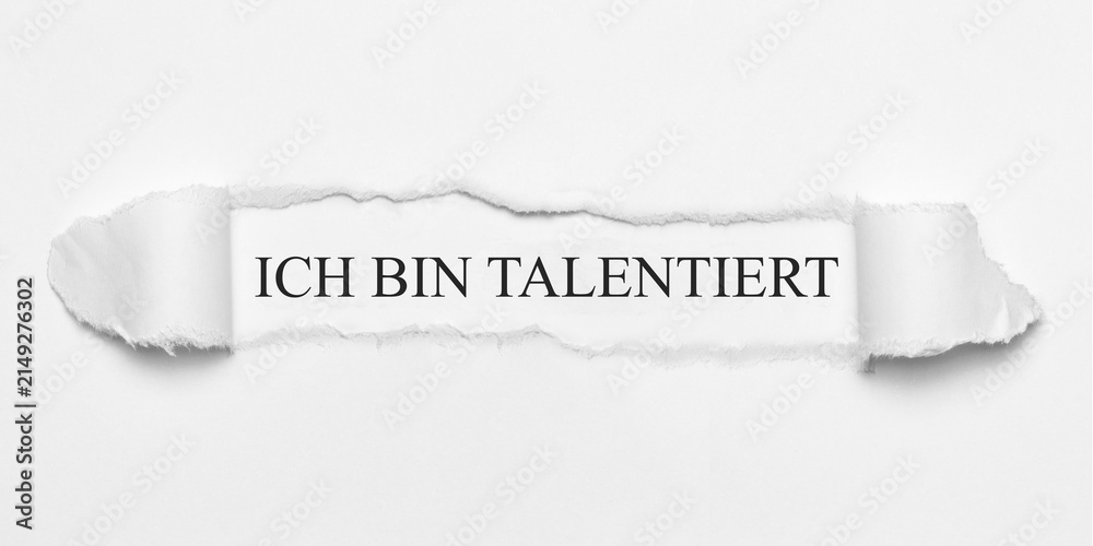 Fototapeta premium Ich bin talentiert 