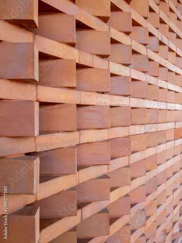 Modern Decorative Brick Wall Texture with Geometric Pattern