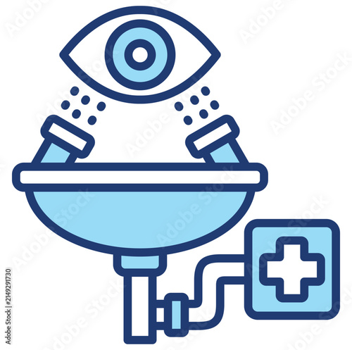 eyewash station, water, eye
