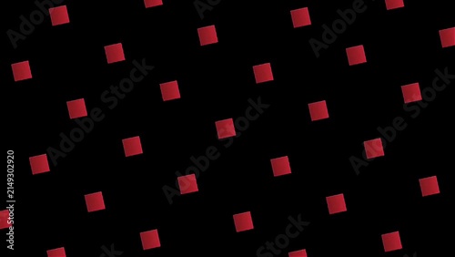 Abstract red square background video with a rotating motion
