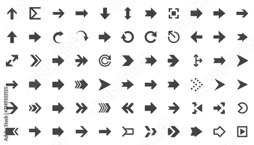 Arrows icons set vector