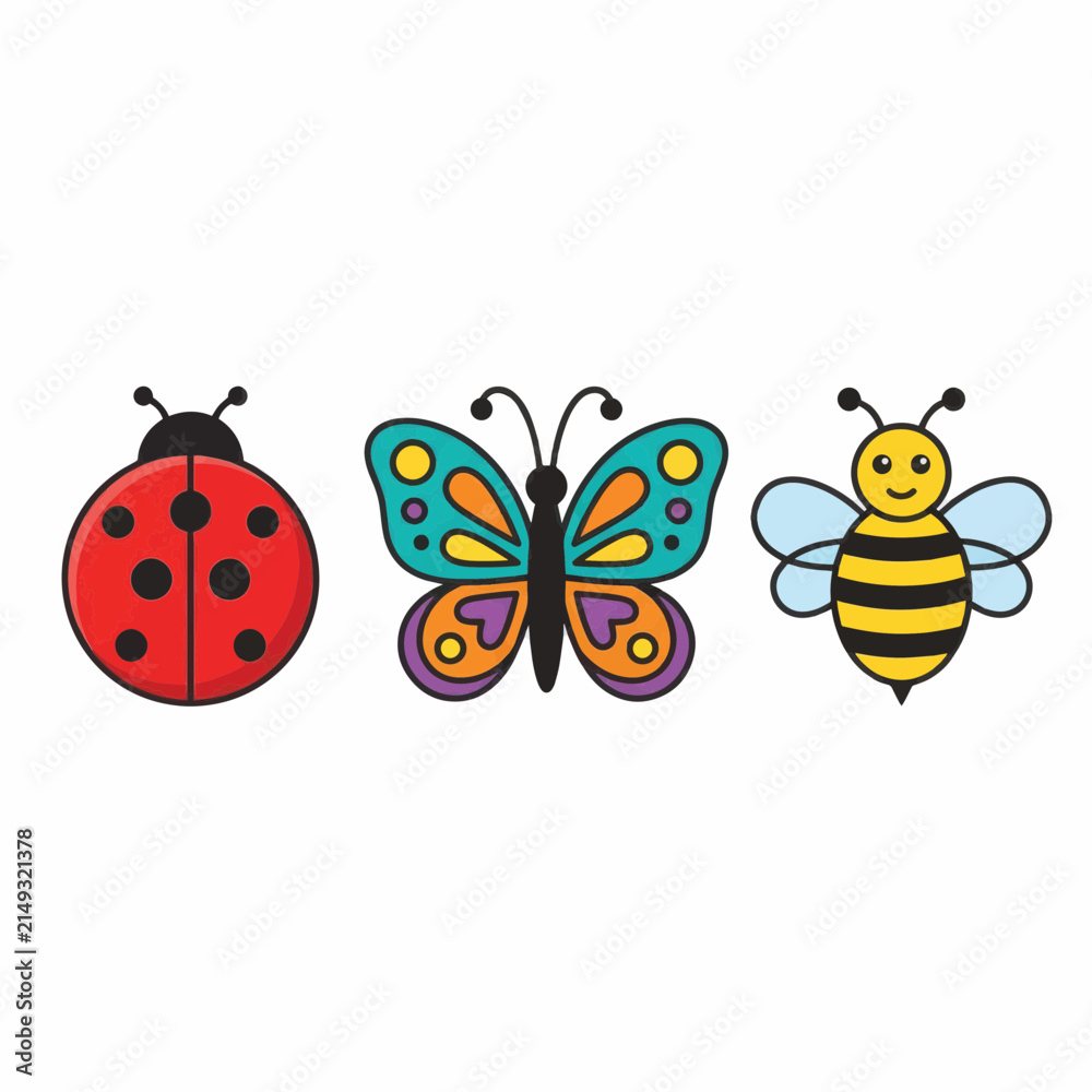 Fototapeta premium Insects Vector 
