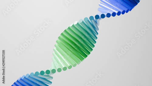 Konstfotografi 3D DNA double helix structure, perfect for medical research banners, biotechnolo