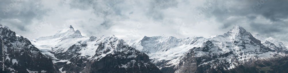 Obraz premium Panoramic view to the Mönch und Jungfrau mountain