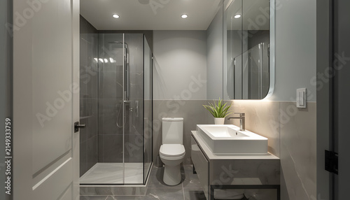 modern bathroom interior with bathroom