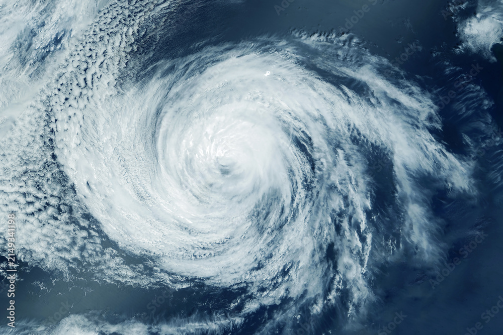 Fototapeta premium Hurricane, tornado from space. Elements of this image furnished by NASA