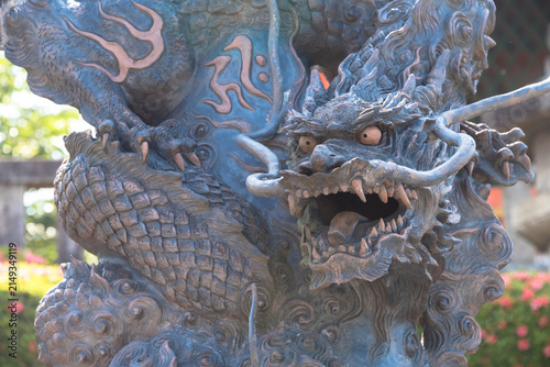 Bild auf Leinwand Blue Dragon Statue (Seiryu), Kiyomizu-dera Temple, Kyoto, Japan