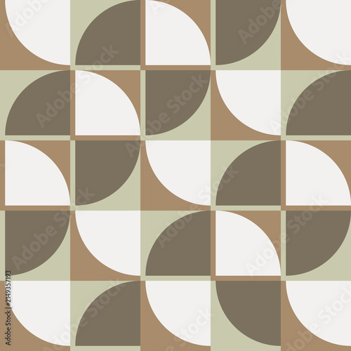 Quadro su tela Mid Century Modern Geometric Abstract Seamless Pattern