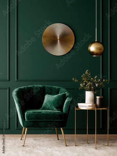 Elegant Green Velvet Armchair