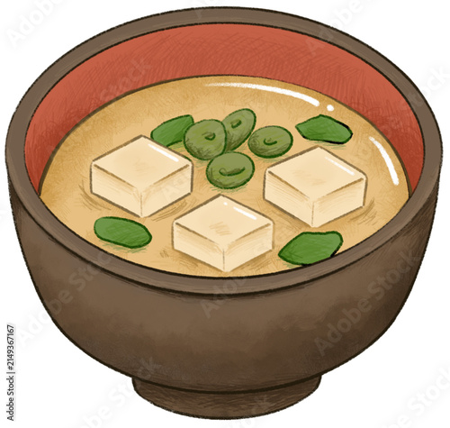 Bild auf Leinwand Miso Soup