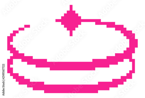 Pixel Floating Platform Abstract Vector Icon