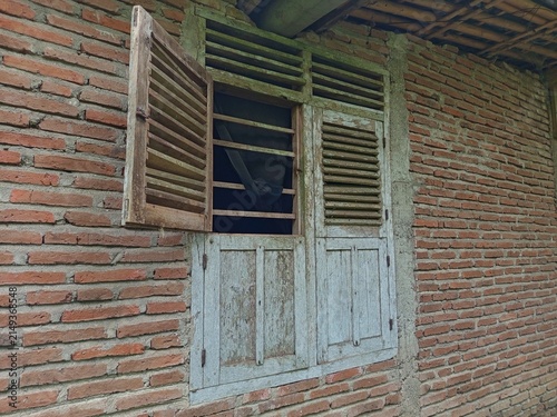 Quadro su tela The interior features old wooden windows that are still in their original condit