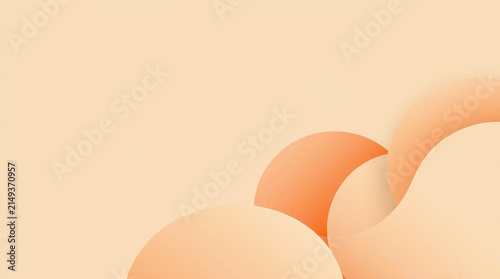 Minimalist Abstract Background with Soft Geometric Shapes and Pastel Color Palette