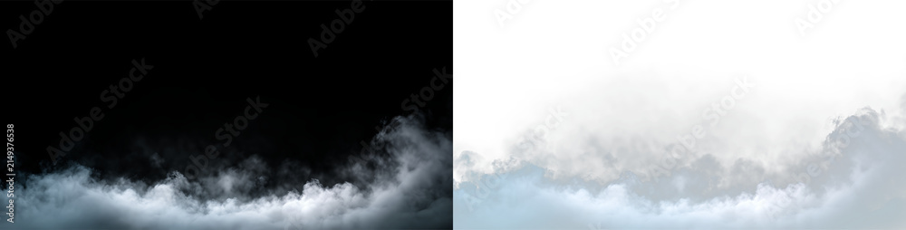 Fototapeta premium Clouds drift in the sky above a soft blue horizon during early morning hours creating a light atmosphere