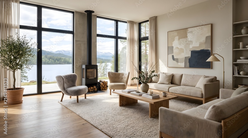 Fototapeta premium living room interior