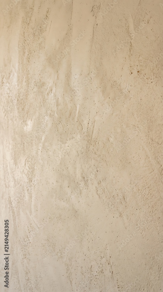Fototapeta premium Close up of textured plaster wall surface showing natural variations with interior