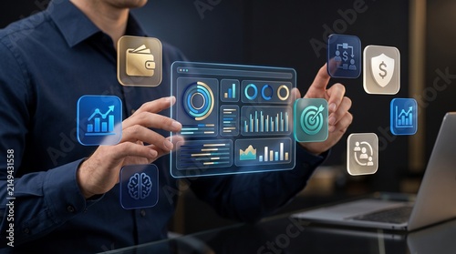 Spend Analytics Dashboard with Holographic Procurement Intelligence, Budget Optimization, Strategic Sourcing and Enterprise Financial Decision Support in Modern Corporate Office