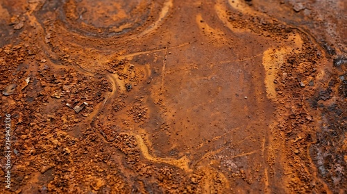 Close up of rusted steel surface with weathered texture with detailed view rusted