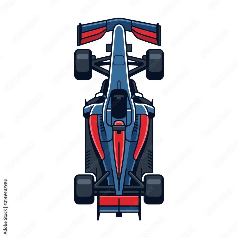 Obraz premium Formula One Racing Car Top View
