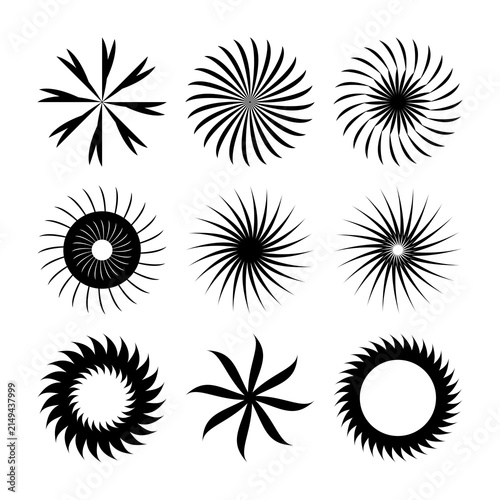 Abstract Radial Floral Burst Collection