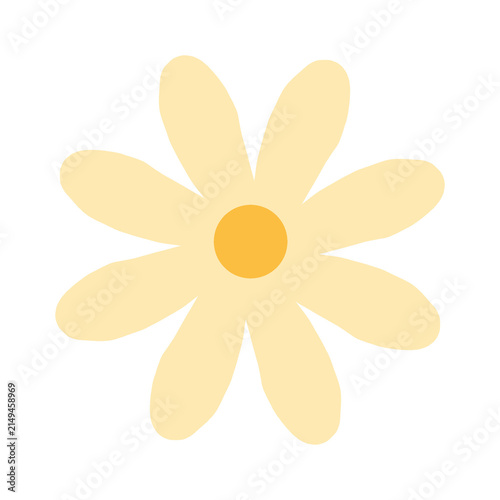 Cute Yellow Daisy Flower Clipart Illustration