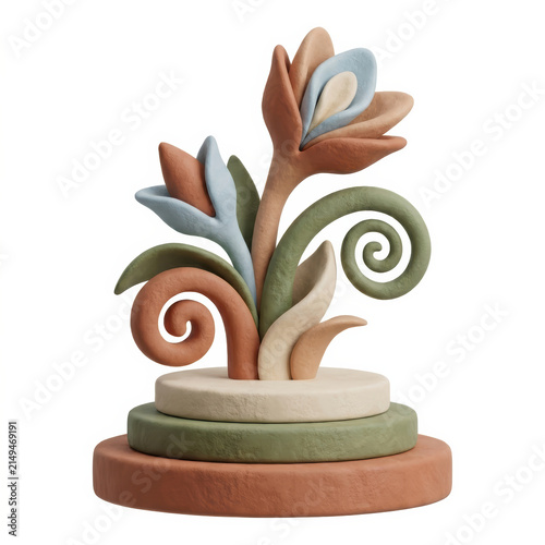 Subtainability Soft 3D Illustration abstract floral sculpture soft 3d illustration sustainability pastel