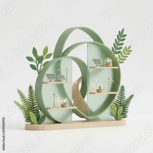 Subtainability Soft 3D Illustration subtainability soft 3d illustration green eco model