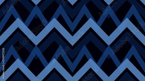 Geometric zigzag pattern in navy blue, abstract chevron background with layered triangles, modern textile design for wallpaper and fabric