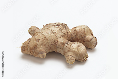Fresh Ginger Root isolated on white background
