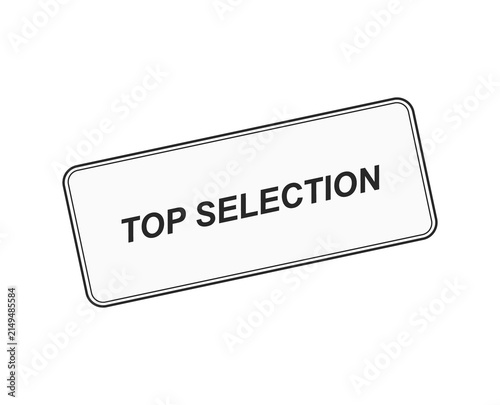 Top selection text inside a rectangular frame on white background