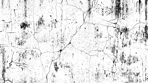 Aged concrete wall texture featuring vertical leaks and deep cracks for urban grunge design and architectural masking.