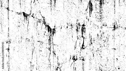 Fotografie Vertical black streak grunge texture with drips and fine cracks for adding weathered aging effects to digital artwork