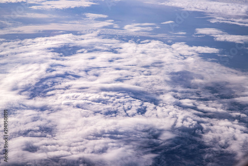 soft texture of cloudy sky at high altitude during daytime