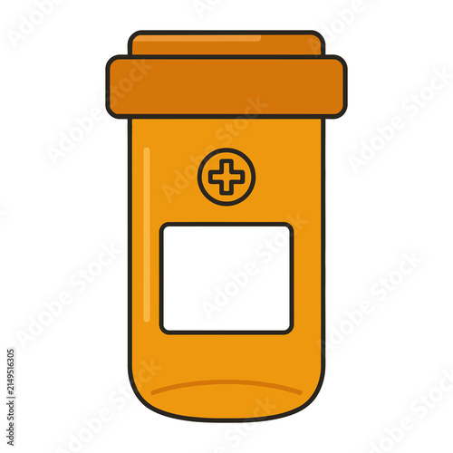 Prescription Pill Bottle Vector Illustration