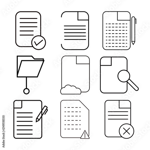 Document File Management Icon Set