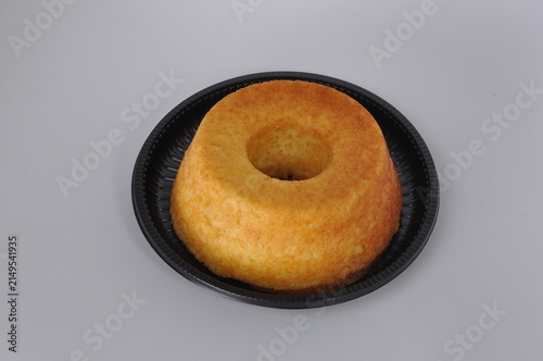 Foto bolo de laranja delicioso na bandeja