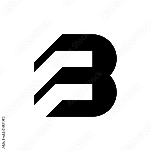 Letter B logo. Icon design. Template elements. Geometric abstract logos