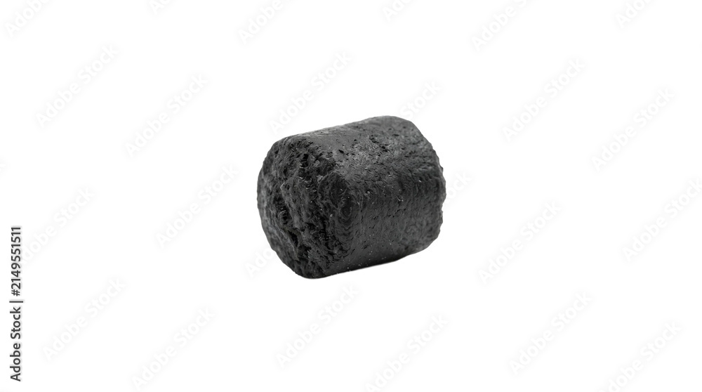Fototapeta premium Charcoal briquette on black background for cooking and bbq concepts