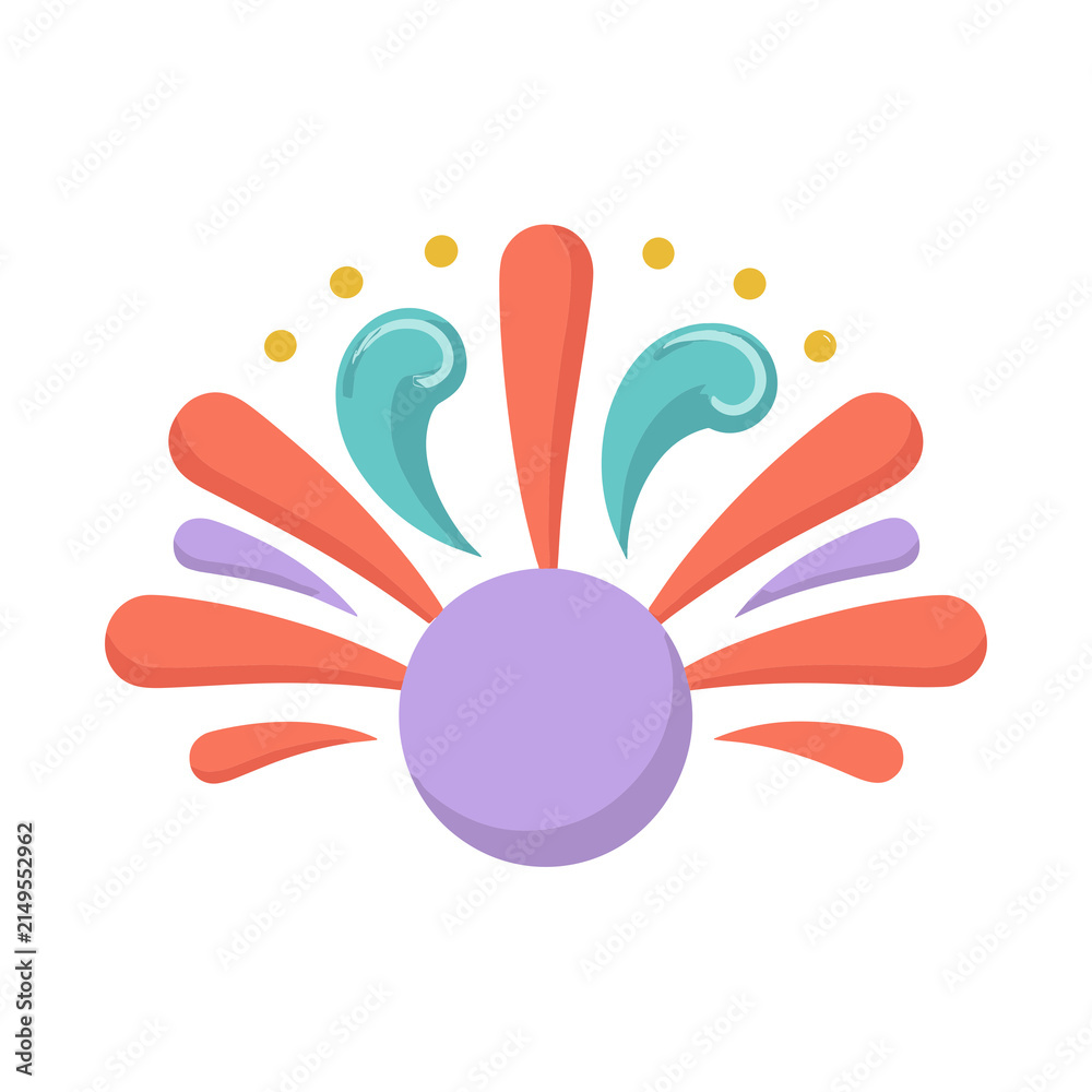 Fototapeta premium Abstract colorful explosion shape