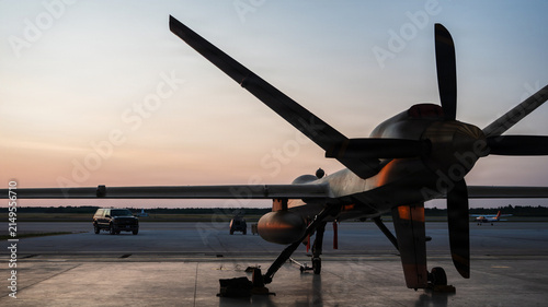 plane at sunset