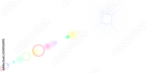 Konstfotografi Abstract featuring a large white circular target with concentric rings and color