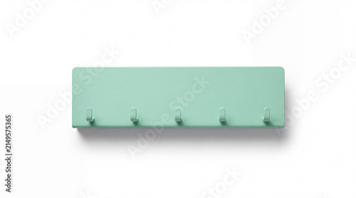 Mint Green Key Holder: A simple and stylish mint green key holder with five hooks, mounted on a clean white background, perfect for organizing your entryway or kitchen.