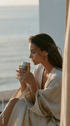 Morning Coffee by the Sea