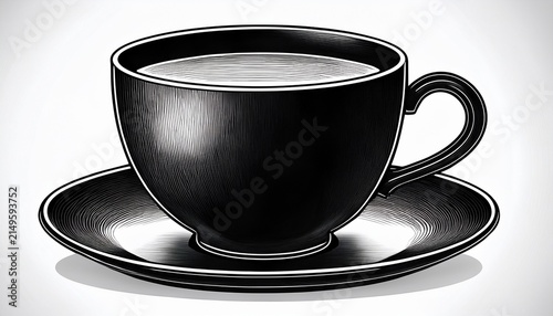 Black Cup Isolated On White
